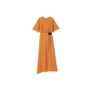 Dresses & Skirts Longchamp Long Saffron Lana Naranjas | 852973HRT