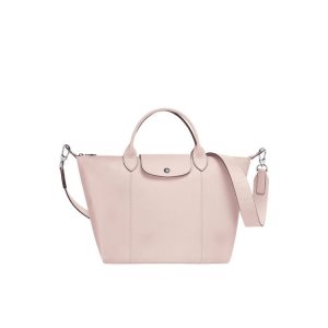 Handbags Longchamp M Cuero Rosas | 806937QCP