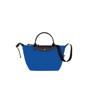 Handbags Longchamp S Recycled canvas Azules Oscuro | 325897AQF
