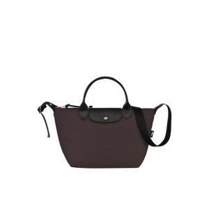 Handbags Longchamp S Recycled canvas Burdeos | 892104RFP