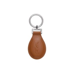 Key Rings Longchamp Caramel Cuero Marrones | 059346VTG
