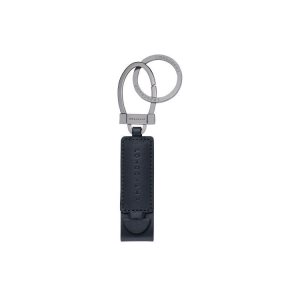Key Rings Longchamp Cuero Azules | 963487KVX