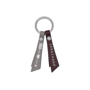 Key Rings Longchamp Cuero Burdeos | 970451FTX