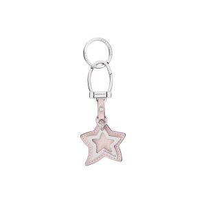 Key Rings Longchamp Cuero Rosas | 549037OCQ