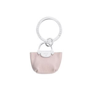 Key Rings Longchamp Pliage Cuero Rosas | 251673LSA