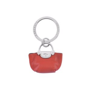 Key Rings Longchamp Pliage Terracotta Cuero Naranjas | 657813XMY