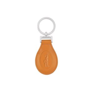 Key Rings Longchamp Saffron Cuero Naranjas | 697053TYJ