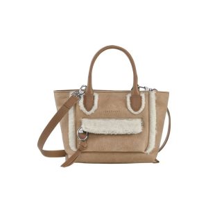 Mini Bags Longchamp S Cuero Beige | 682504UCQ