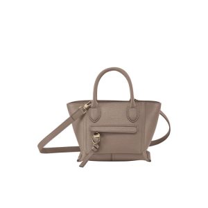 Mini Bags Longchamp S Cuero Gris Marrones | 931724SRB