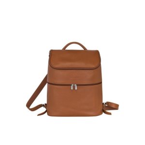 Mochilas Longchamp Caramel Cuero Marrones | 531842MBZ