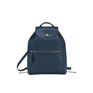 Mochilas Longchamp Cuero Azul Marino | 026597FUN