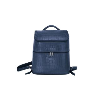 Mochilas Longchamp Cuero Azul Marino | 475963PTY