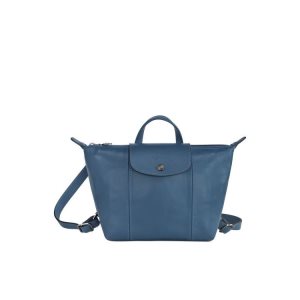 Mochilas Longchamp Cuero Azules | 612379DPS