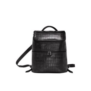 Mochilas Longchamp Cuero Negras | 387024WTL