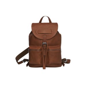 Mochilas Longchamp M Cuero Marrones | 732459CXQ
