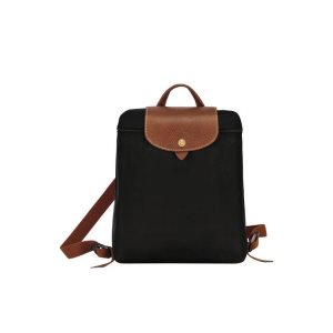 Mochilas Longchamp Recycled canvas Negras | 243796WLS