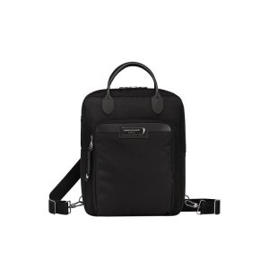 Mochilas Longchamp Recycled canvas Negras | 915328JTG