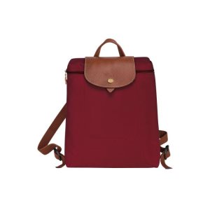 Mochilas Longchamp Recycled canvas Rojas | 832904FZC