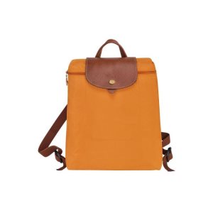 Mochilas Longchamp Saffron Recycled canvas Naranjas | 975340XRQ