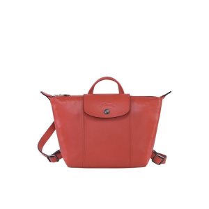 Mochilas Longchamp Terracotta Cuero Naranjas | 460825TRM