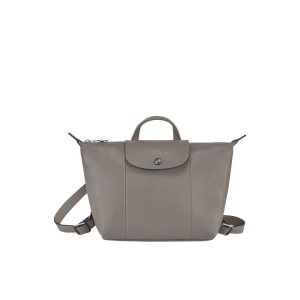 Mochilas Longchamp Turtledove Cuero Gris | 207893KAO