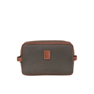 Neceser De Baño Longchamp Lona Marrones | 567904QRX
