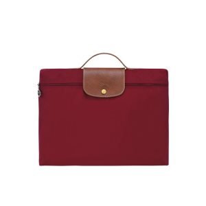 New Longchamp Briefcase S Recycled canvas Rojas | 172495PNO