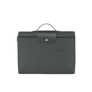 New Longchamp Folder Recycled canvas Gris Oscuro | 308752LMS