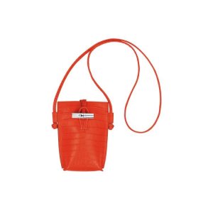 Phone Cases Longchamp With Encaje Cuero Naranjas | 216504EOR