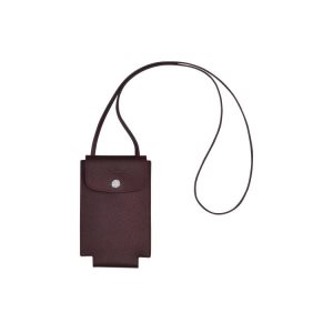 Phone Cases Longchamp With Encaje Cuero Burdeos | 412597RZF