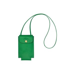 Phone Cases Longchamp With Encaje Cuero Verde | 504968MNX