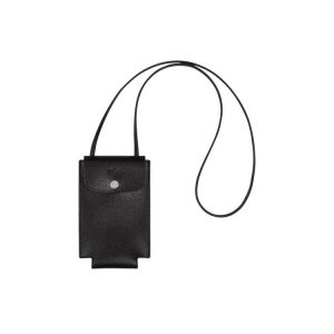 Phone Cases Longchamp With Encaje Cuero Negras | 598106IUG