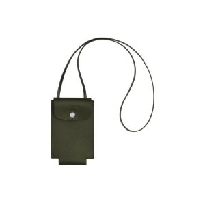 Phone Cases Longchamp With Encaje Forest Cuero Verde | 148926SAY