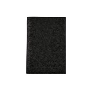 Pouches & Cases Longchamp Passport Cover Cuero Negras | 712860ETQ