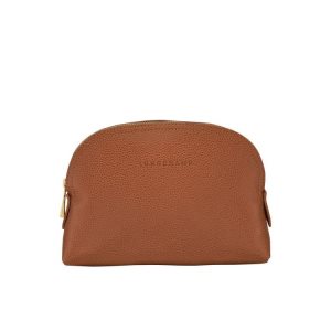 Pouches & Cases Longchamp Pouch Caramel Cuero Marrones | 042736TGR