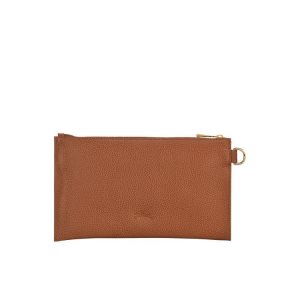 Pouches & Cases Longchamp Pouch Caramel Cuero Marrones | 317980LHW