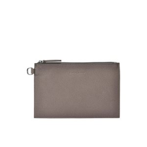 Pouches & Cases Longchamp Pouch Cuero Gris | 234756YVS
