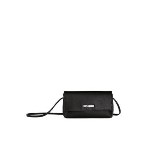 Pouches & Cases Longchamp Pouch Cuero Negras | 672015YIC