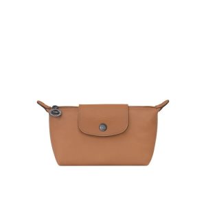 Pouches & Cases Longchamp Pouch Hazelnut Cuero Beige | 024365NYT