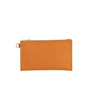 Pouches & Cases Longchamp Pouch Saffron Cuero Naranjas | 130496RXI