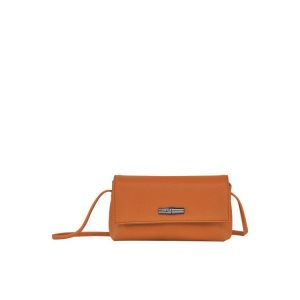 Pouches & Cases Longchamp Pouch Saffron Cuero Naranjas | 756943HVF