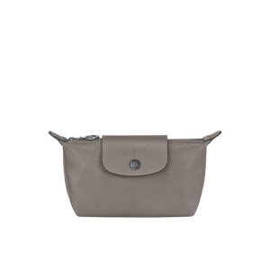Pouches & Cases Longchamp Pouch Turtledove Cuero Gris | 398075FTW