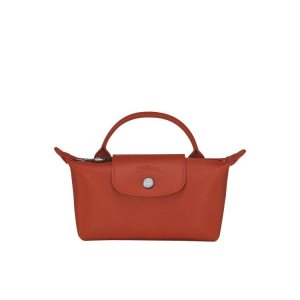 Pouches & Cases Longchamp Pouch With Terracotta Lona Naranjas | 253104VXN