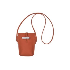 Pouches & Cases Longchamp With Encaje Cuero Rojas Oscuro | 159648TPG