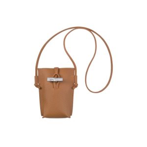 Pouches & Cases Longchamp With Encaje Cuero Beige | 458731ZAG