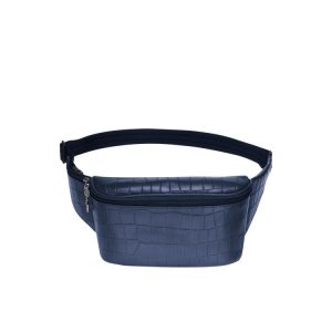 Riñonera Longchamp Cuero Azul Marino | 294105YGX