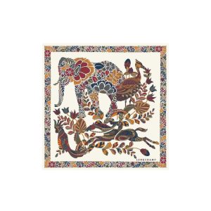 Silk Scarves Longchamp Scarf 50 Ecru Silk Beige | 290763QYH