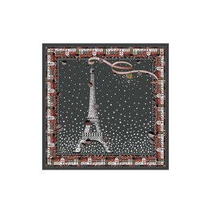 Silk Scarves Longchamp Scarf 50 Gun Metal Silk Gris | 159273YXE