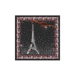 Silk Scarves Longchamp Scarf 50 Silk Negras | 756834TIP