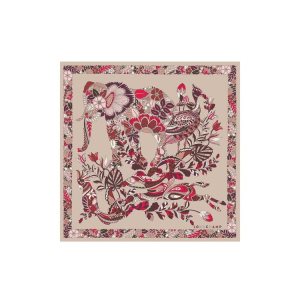 Silk Scarves Longchamp Scarf 50 Silk Rosas | 450276JXI